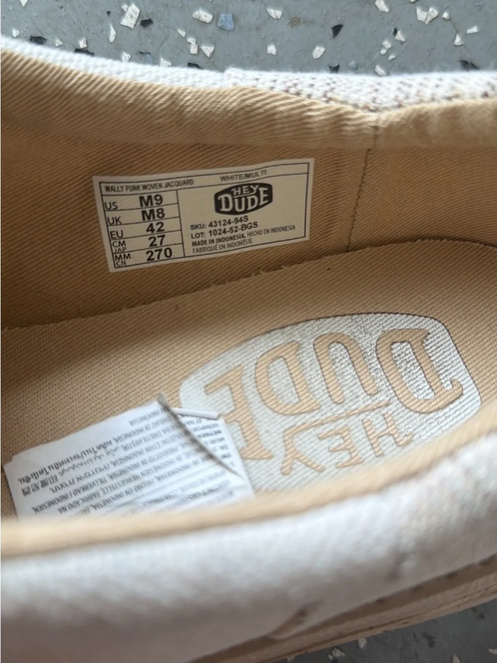 Hey Dude Men’s Off-White Canvas Slip-On Loafers